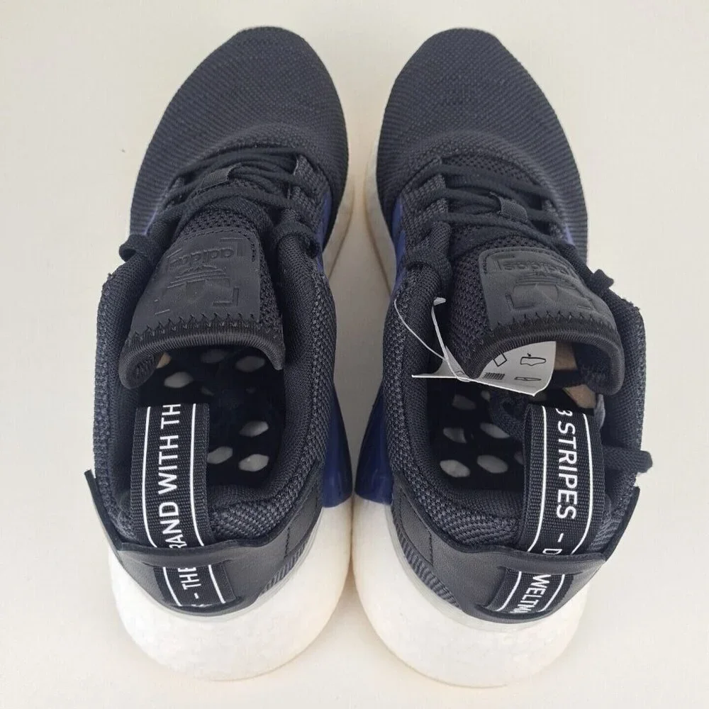 Adidas Women's NMD R2 Sports Sneakers Athletic Shoes Black Blue SZ 10.5 - Picture 5 of 10